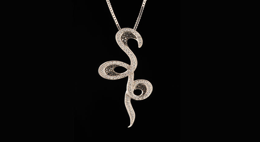 18K White Gold with Diamond Pendant