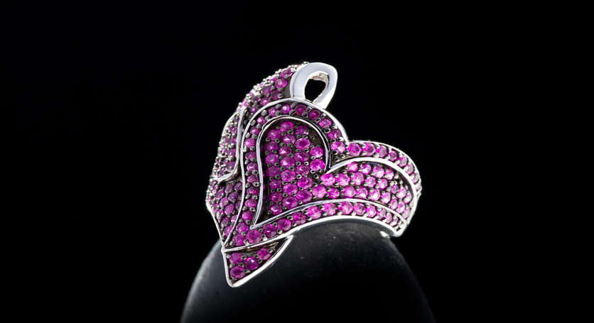 Silver with Ruby Ring