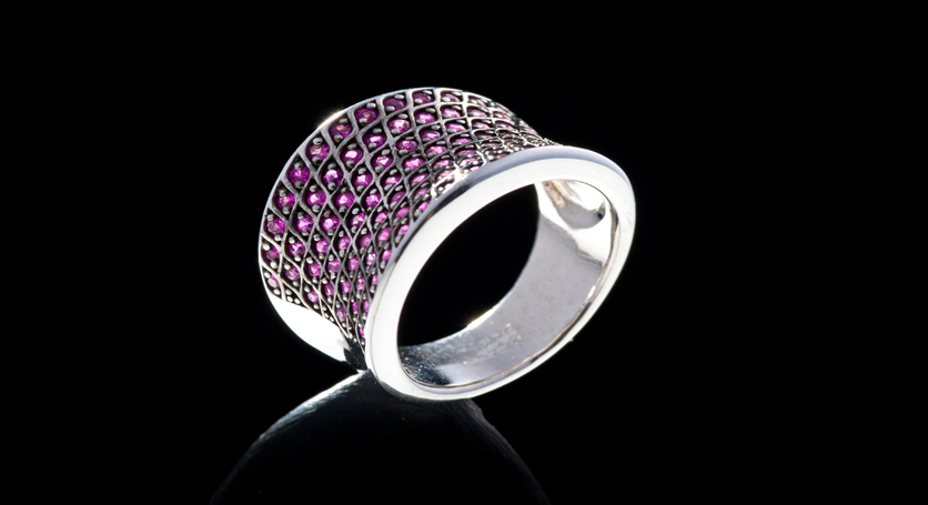 Silver with Ruby Ring
