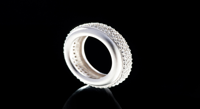 Silver with Zirconia Ring