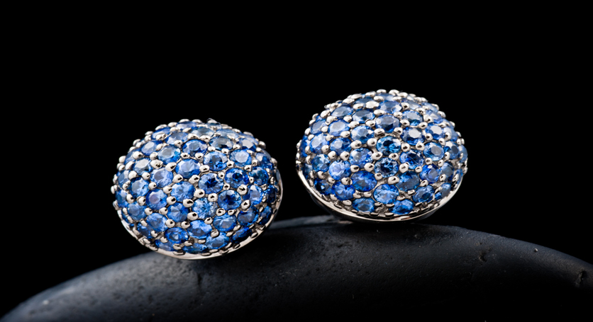 Silver with Sapphire Earring