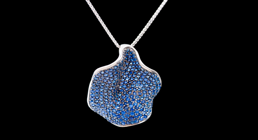 Silver with Sapphire Pendant