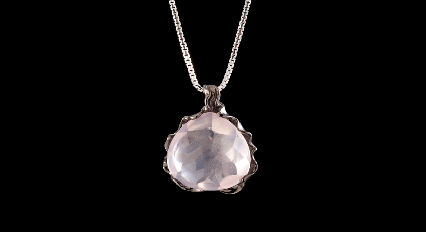 Silver with Rose Quartz Pendant