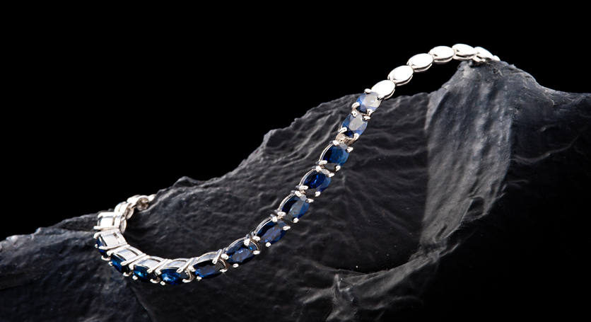 Siiver with Sapphire Bracelet