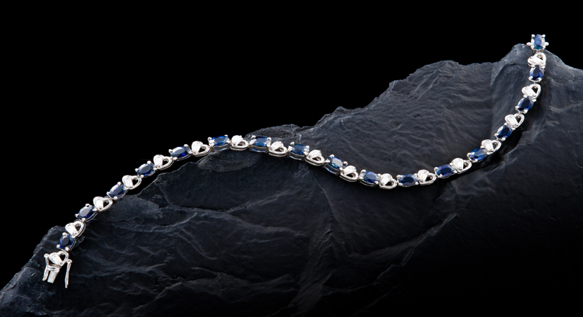 Siiver with Sapphire Bracelet