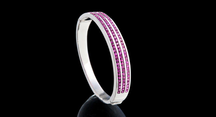 Siiver with Ruby Bangle