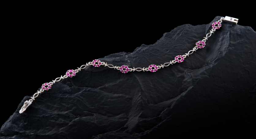 Siiver with Ruby Bracelet