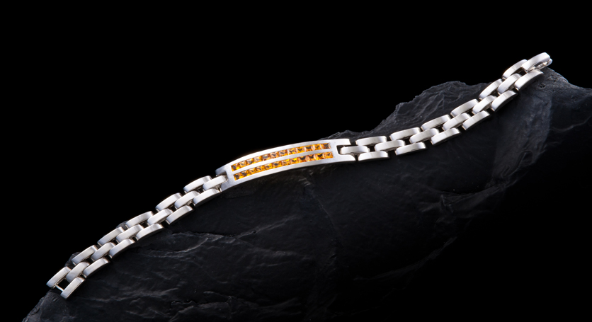 Silver with Yellow Sapphire Bracelet