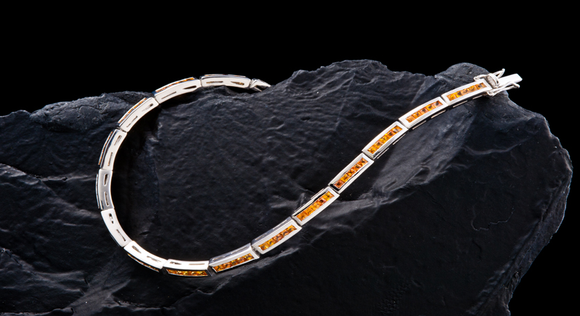 Silver with Yellow Sapphire Bracelet