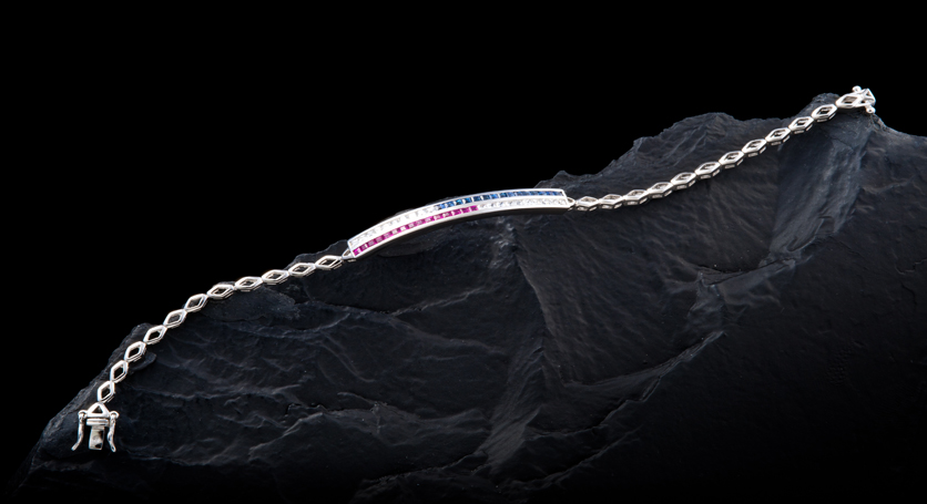 Silver with Ruby, Sapphire and Zirconia Bracelet