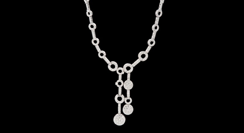 18K White Gold with Diamond Necklace