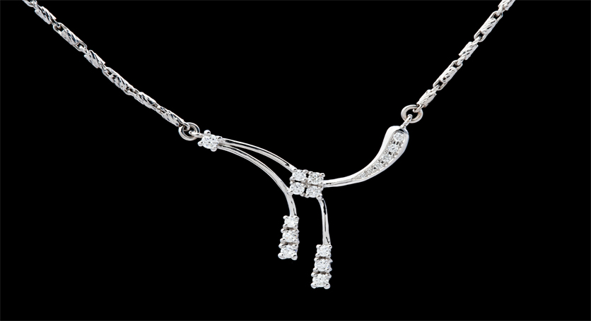 18K White Gold with Diamond Necklace