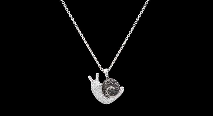 18K White Gold with Diamond Pendant