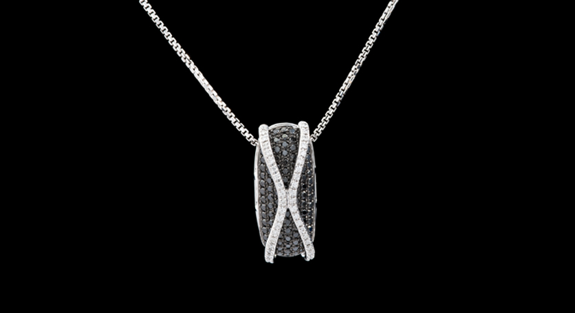 18K White Gold with Diamond Pendant