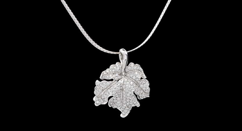 18K White Gold with Diamond Pendant