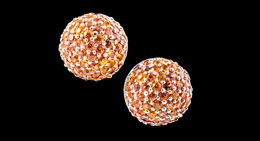 Silver with Yellow Sapphire Earring