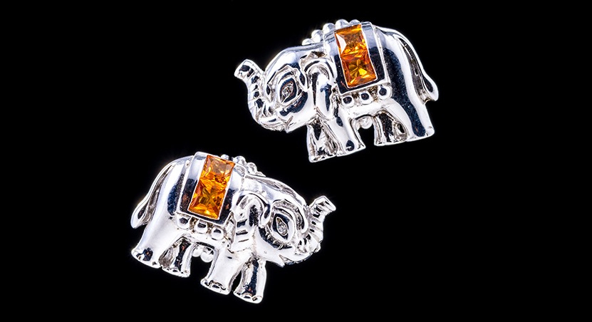 Silver with Yellow Sapphire Earring