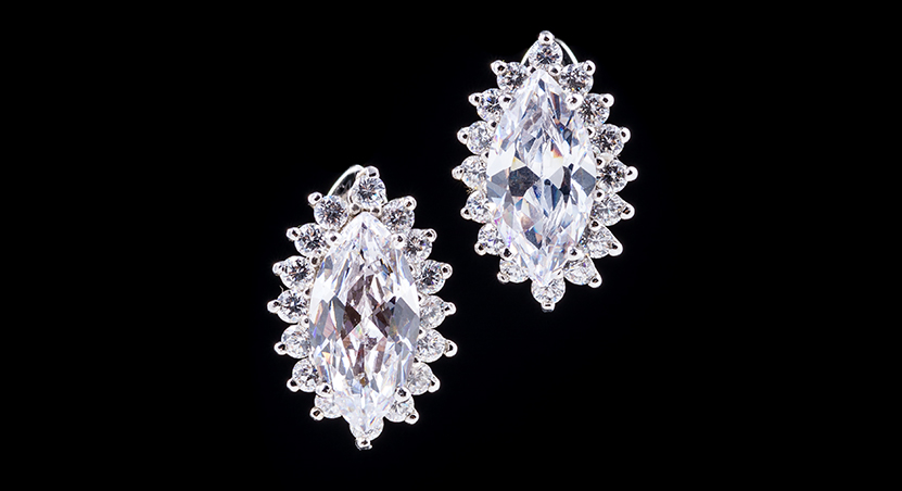 Silver with Zirconia Earring