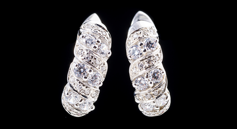 Silver with Zirconia Earring