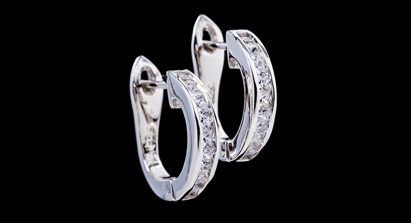 Silver with Zirconia Earring