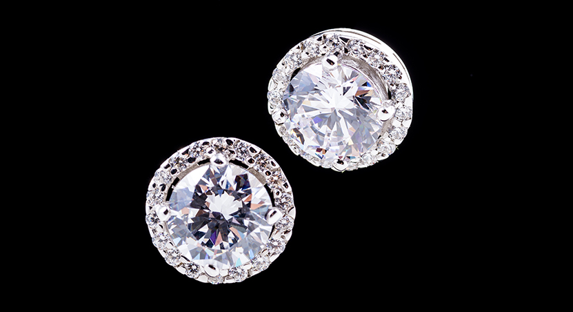 Silver with Zirconia Earring