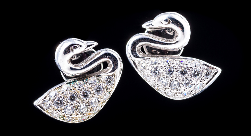 Silver with Zirconia Earring