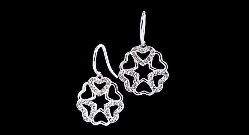Silver with Zirconia Earring