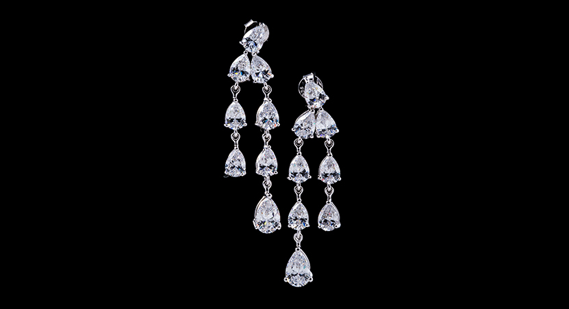 Silver with Zirconia Earring