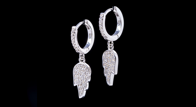 Silver with Zirconia Earring