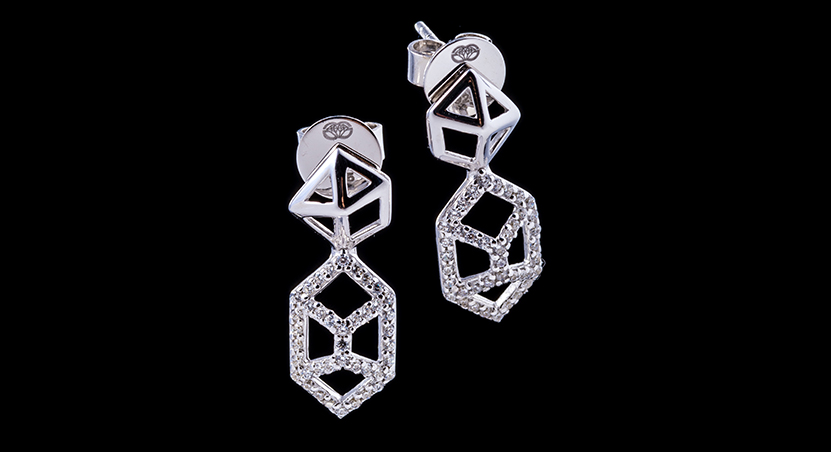 Silver with Zirconia Earring
