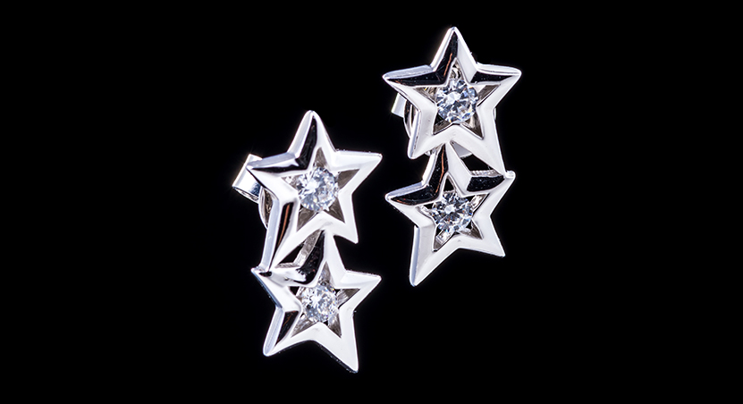 Silver with Zirconia Earring