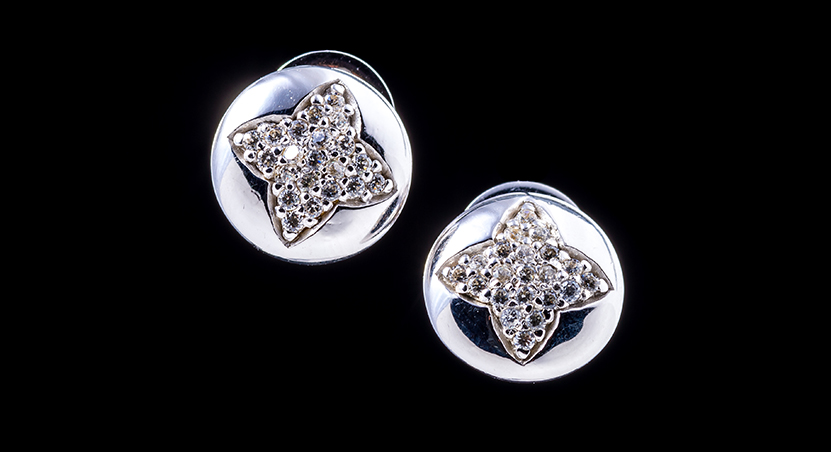 Silver with Zirconia Earring