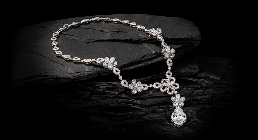 Silver with Zirconia Necklace