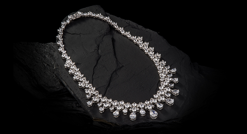 Silver with Zirconia Necklace