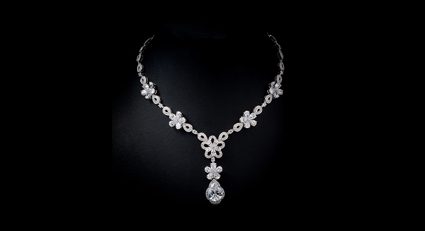 Silver with Zirconia Necklace