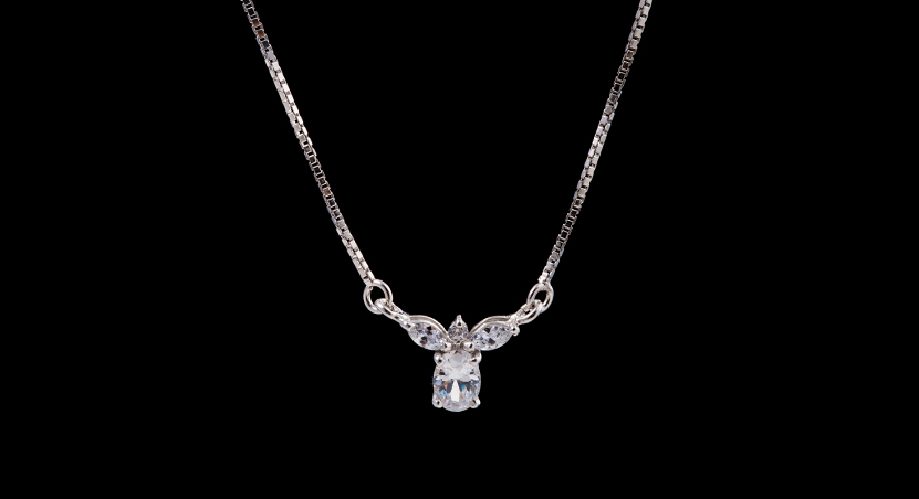 Silver with Zirconia Necklace