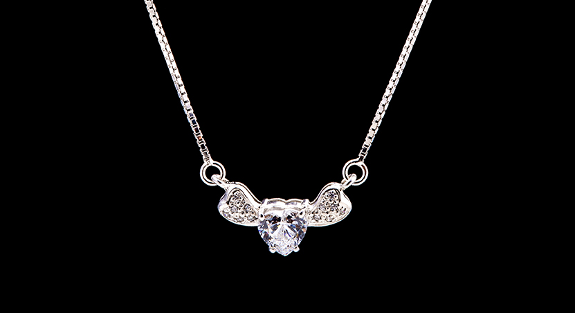 Silver with Zirconia Necklace